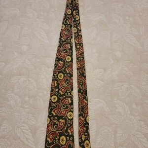 Brooks Brothers Paisley Tie in Black, Red, and Gold